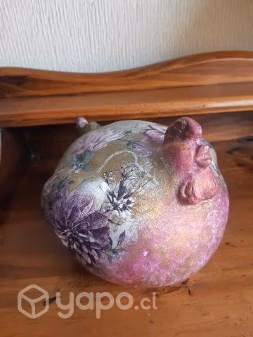 Gallinas de cerámica maciza pintadas a mano - Imagen 2