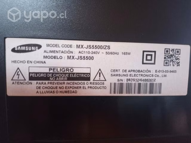 Equipo musical por no uso ,solo entrega en persona