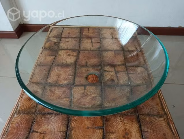 Lavamanos transparente vidrio templado 10mm - Imagen 2