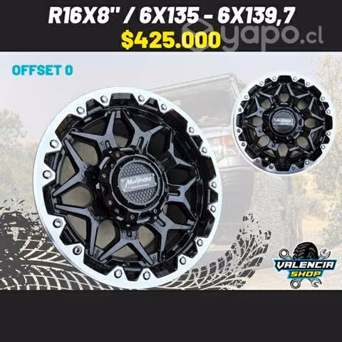 Llantas aro 16x8" / 6x135 - 6x139,7
