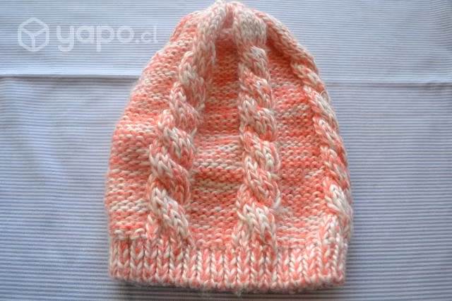 Gorro de lana rosado,nuevo
