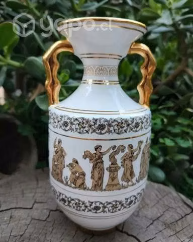 Jarrón Griego pintado con oro de 24k