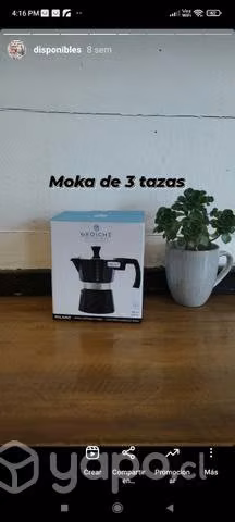 Cafetera moka italiana nueva