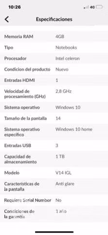 Notebook lenovo - Imagen 4