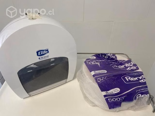 1 Dispensador Papel Hig.Elite 200-600 mt Jumbo c/p