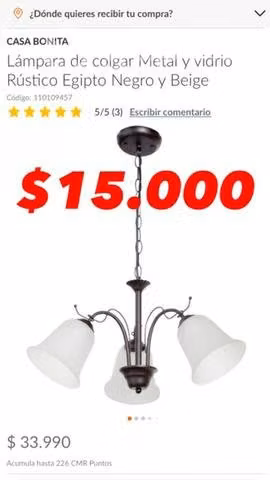 Lampara De Colgar Rustico
