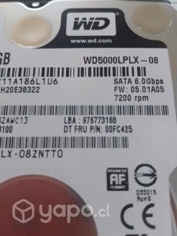 Disco Duro HDD 500 Gb 6.0 Gbps