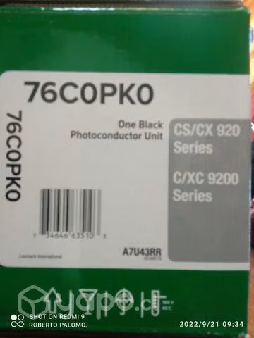 Unidad fotoconductor a Lexmark 76c0pk0 black