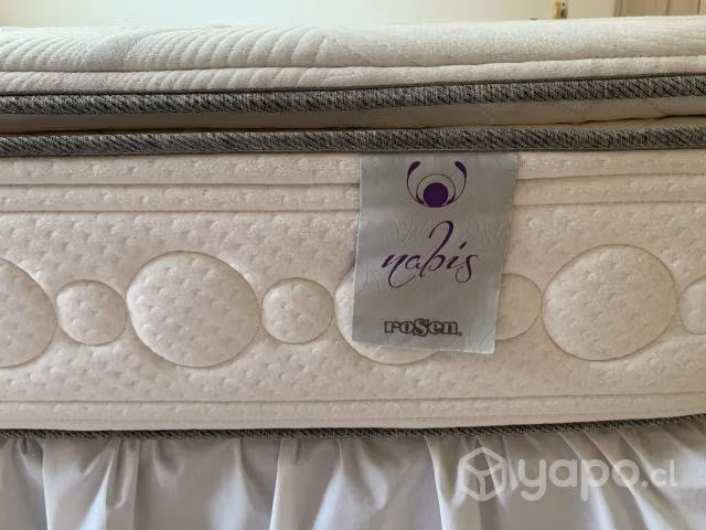 Cama super king Rosen modelo nabis. Base dividida