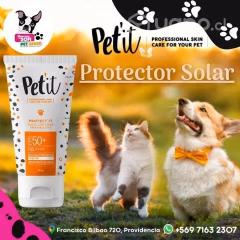 Protector solar para mascotas
