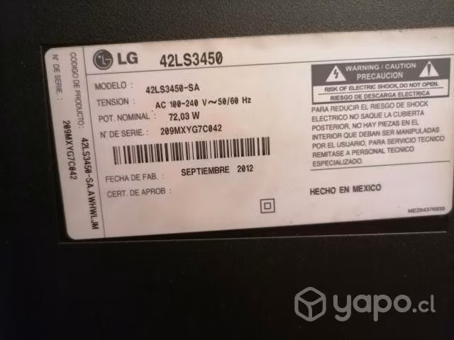 Televisor LG y Monitor Packard Bell para Repuestos