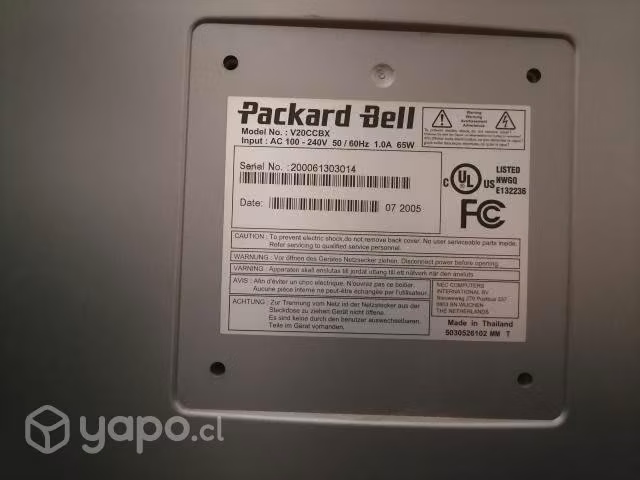 Televisor LG y Monitor Packard Bell para Repuestos