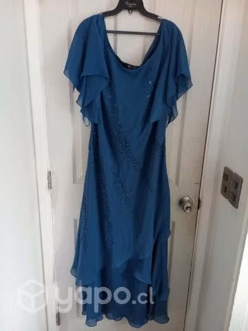 Vestido azul petroleo - Imagen 2