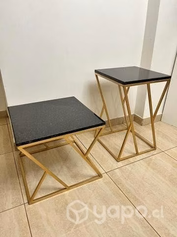 Mesa de centro y lateral cubierta granito