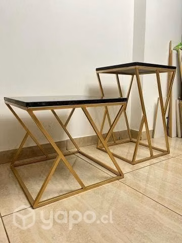 Mesa de centro y lateral cubierta granito
