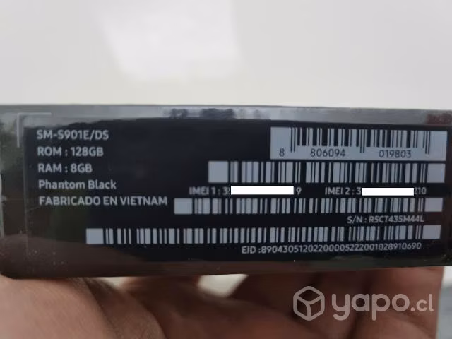 Galaxy S22 Black Dual SIM SELLADO BOLETA incluye