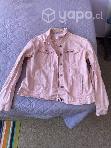 Chaqueta jeans rosa palo xl