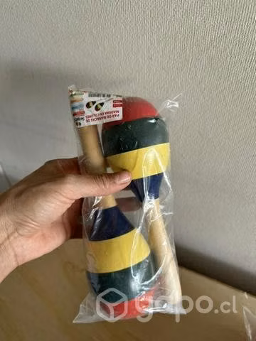 Set de 2 Macacas de madera pintada