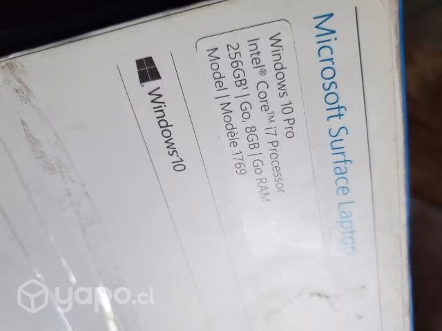 Notebook Microsoft surface i7 8GB 256ssd touch