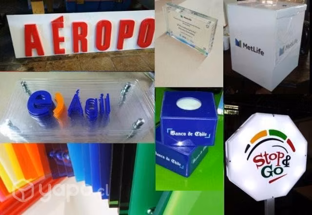Publicidad en acrilico, exhibidores