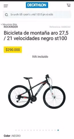 Bicicleta Rockrider usada