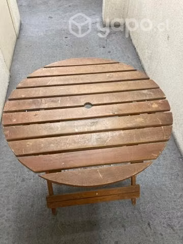 Mesita madera de exterior