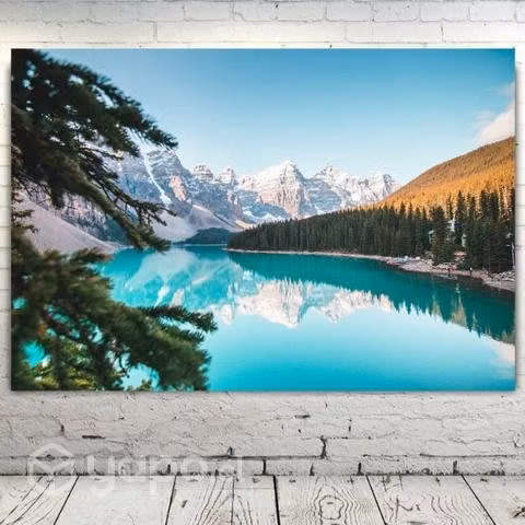 Cuadro Decorativo Flores y Paisaje - Imagen 2