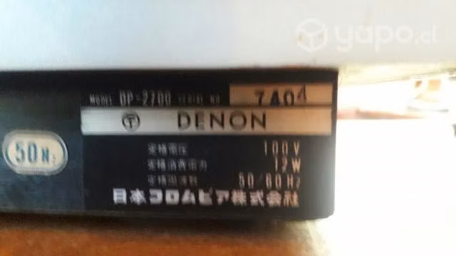 Tornamesa Denon DP-2700 (JAPONESA)