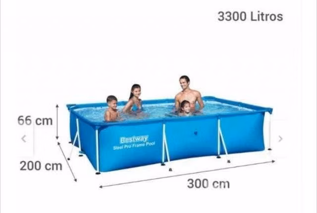 Piscina Nueva Rectangular Estructural 3mx2mx66cm