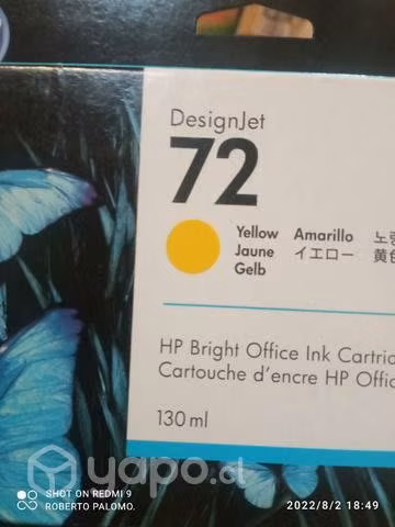 Tintas HP 72 colores originales de 130ml
