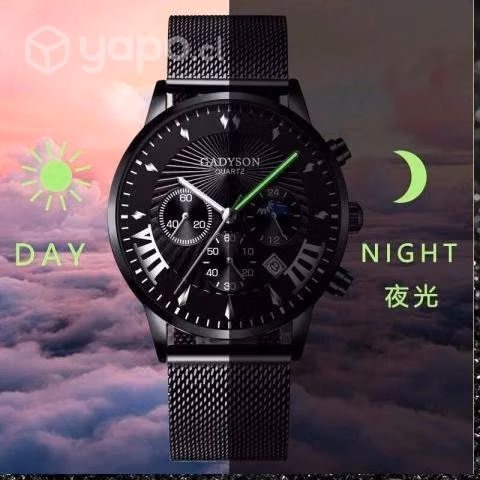 Reloj Hombre lujo acero inoxidable de malla con ca