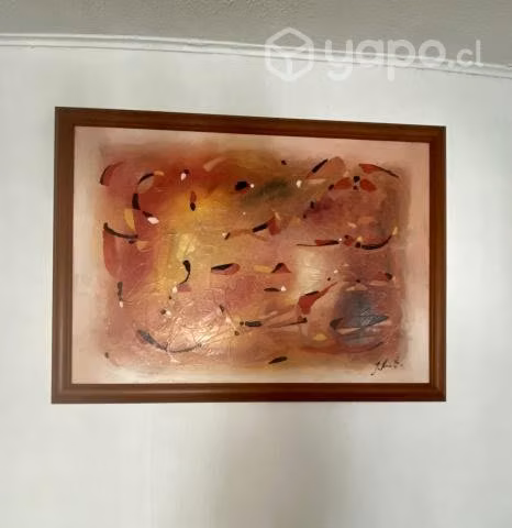 Cuadro pintado en óleo con marco Madera