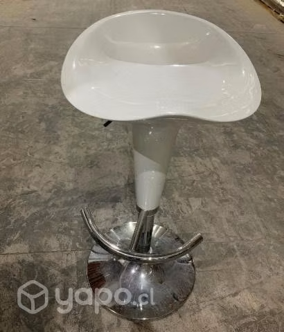 2 Piso bar con altura ajustable. blanco y rojo