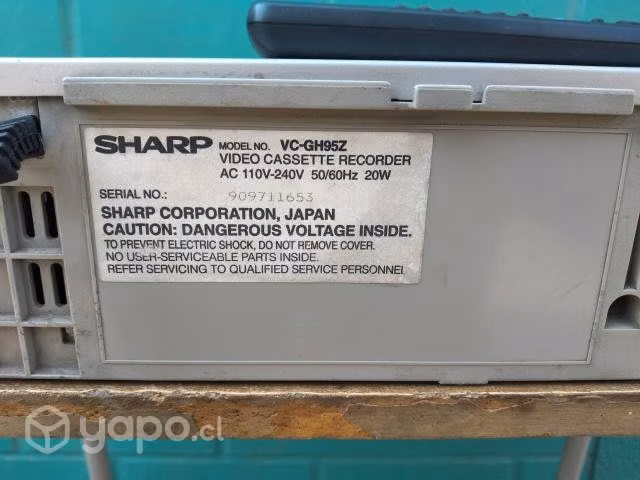 Vhs player sharp vc-gh95 (6 head hi fi -19 micron