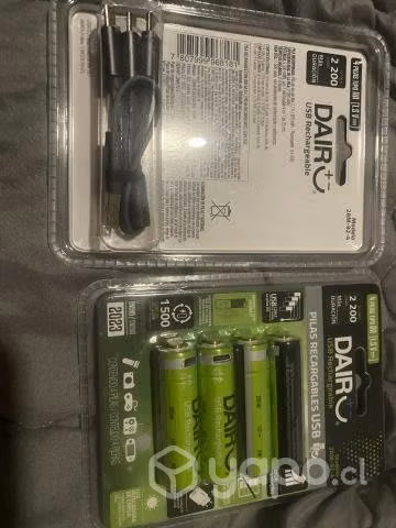 Pilas aa dairu recargables usb