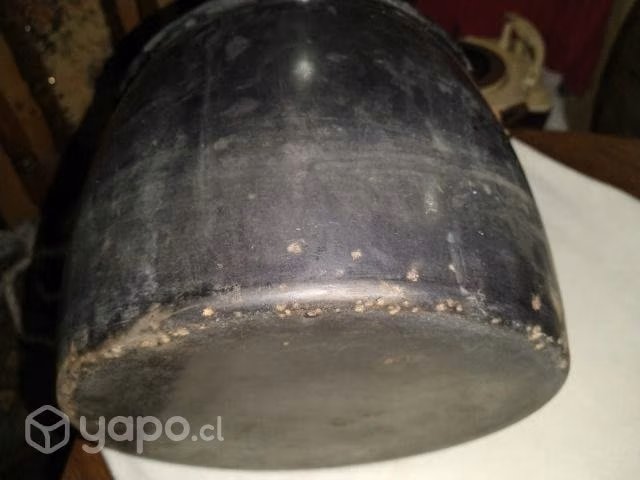 Olla de fierro enlozada,para colgar , decoracion