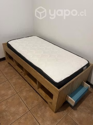Cama Niño Niña 147 x 77 cm, colchón y accesorios