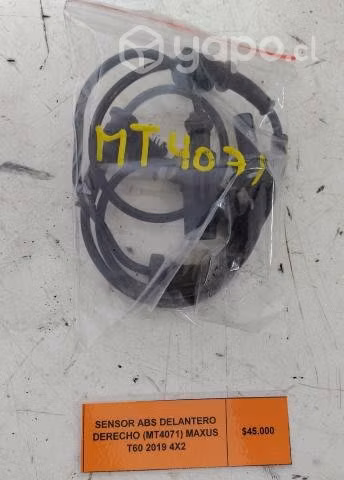 Sensor ABS Delantero Derecho (MT4071) Maxus T60
