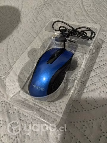 Mouse nuevo color azul con cable