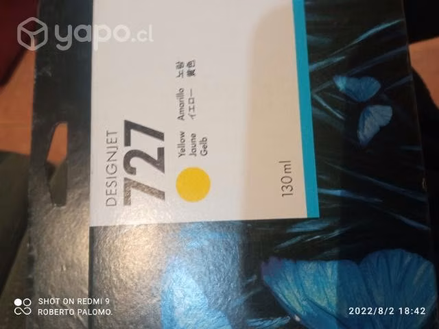 Tintas HP 727 colores originales de 130ml