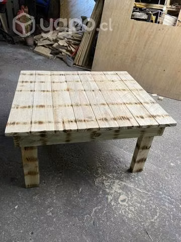 Sillones y mesas rusticas de pallet para terraza