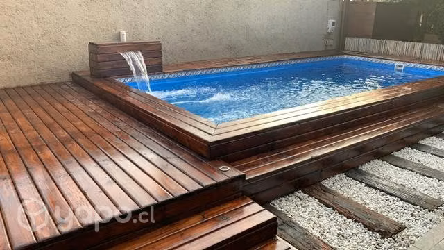 Piscina fibra instalada 6.3 x3.3