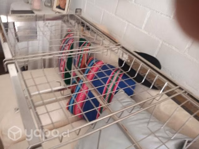 Escurridor cromado para lavaplatos