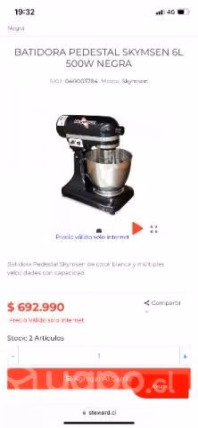 Batidora pedestal skymsen de 6L