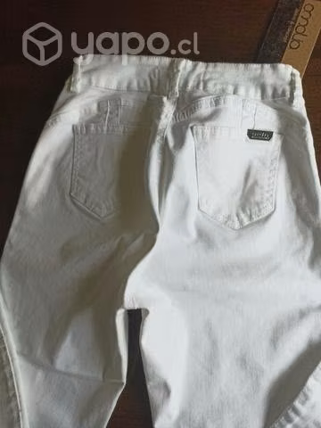 Jeans AMALIA t 36 Elásticado. Blanco - Imagen 3