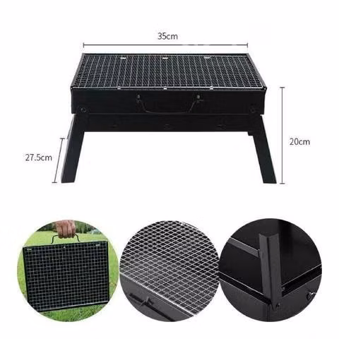 Mini parrilla bbq de carbon portatil - Imagen 2