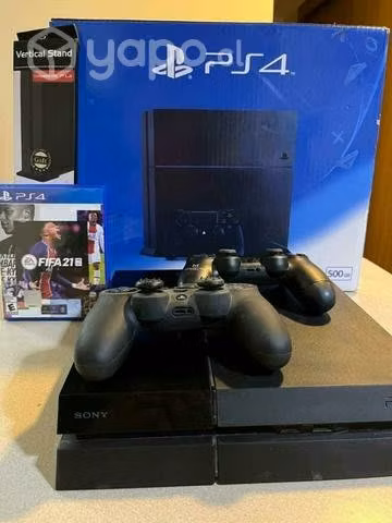 Ps4 500Gb + 2 controles + juego+ base vertical