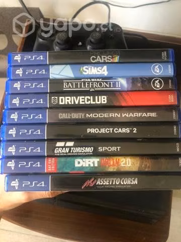 Ps4 +juegos + volante + silla dxracing