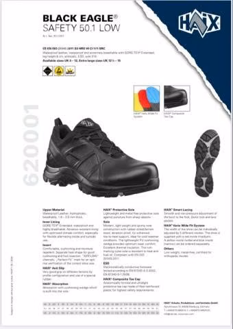 Zapato de seguridad haix black eagle safety 50.1 l