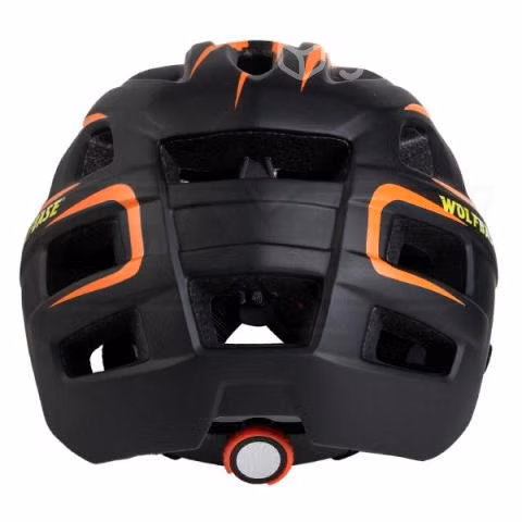 Casco Wolfbase Pro Mtb Certificado Negro / Naranjo - Imagen 2